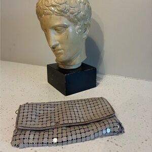 Beige Bust Sculpture with Black Base